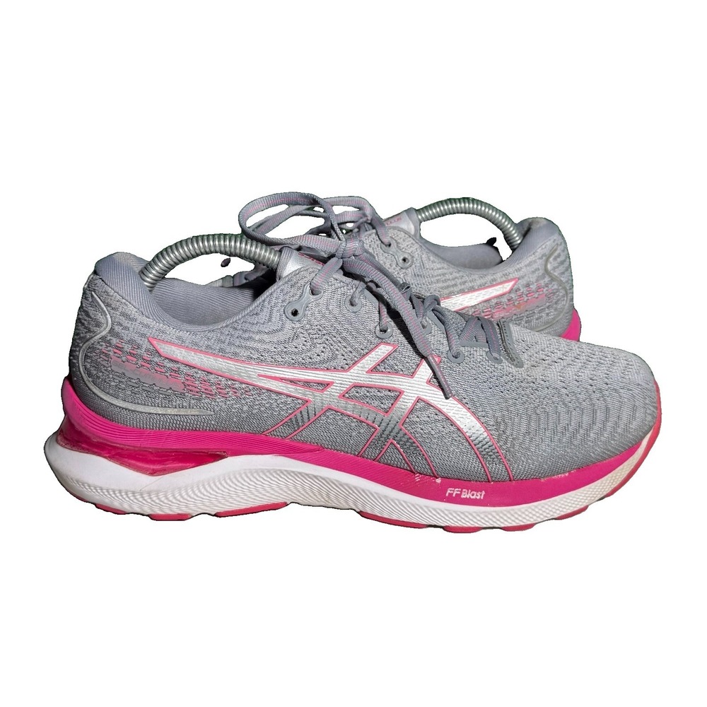 ASICS GEL Cumulus 24 Running Shoes Gym Sneakers Gray Pink Women's Size 9 Wide